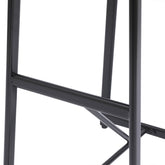 MLNshops Bar Stools with Footrest Set of 3, Modern Black