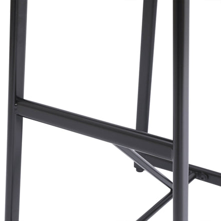 MLNshops Bar Stools with Footrest Set of 3, Modern Black