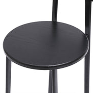 MLNshops Bar Stools with Footrest Set of 3, Modern Black
