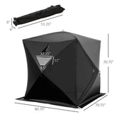 mlnshops Black Foldable Camping Tent for Outdoor Adventures