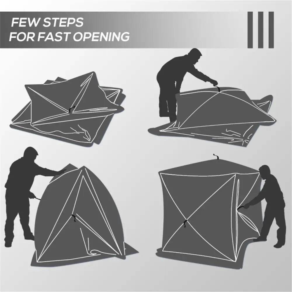 mlnshops Black Foldable Camping Tent for Outdoor Adventures