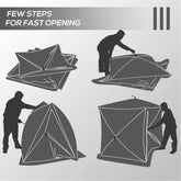 mlnshops Black Foldable Camping Tent for Outdoor Adventures