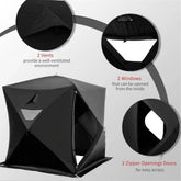 mlnshops Black Foldable Camping Tent for Outdoor Adventures