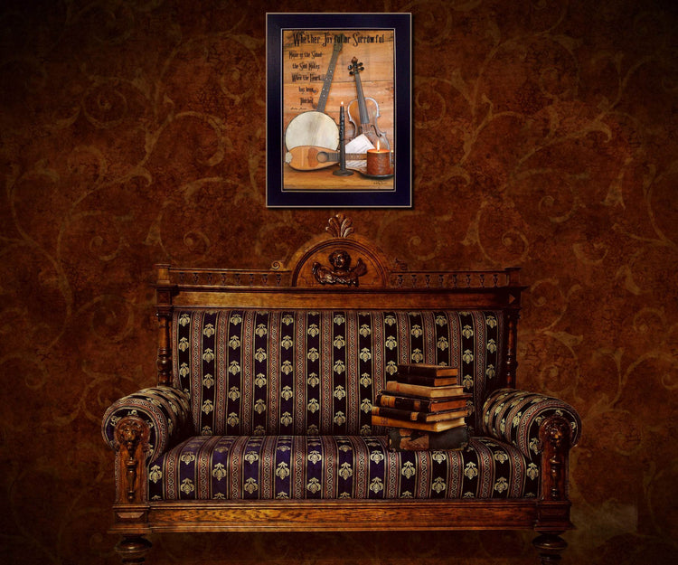 MLNshops Black Frame Music Print for Home Decor