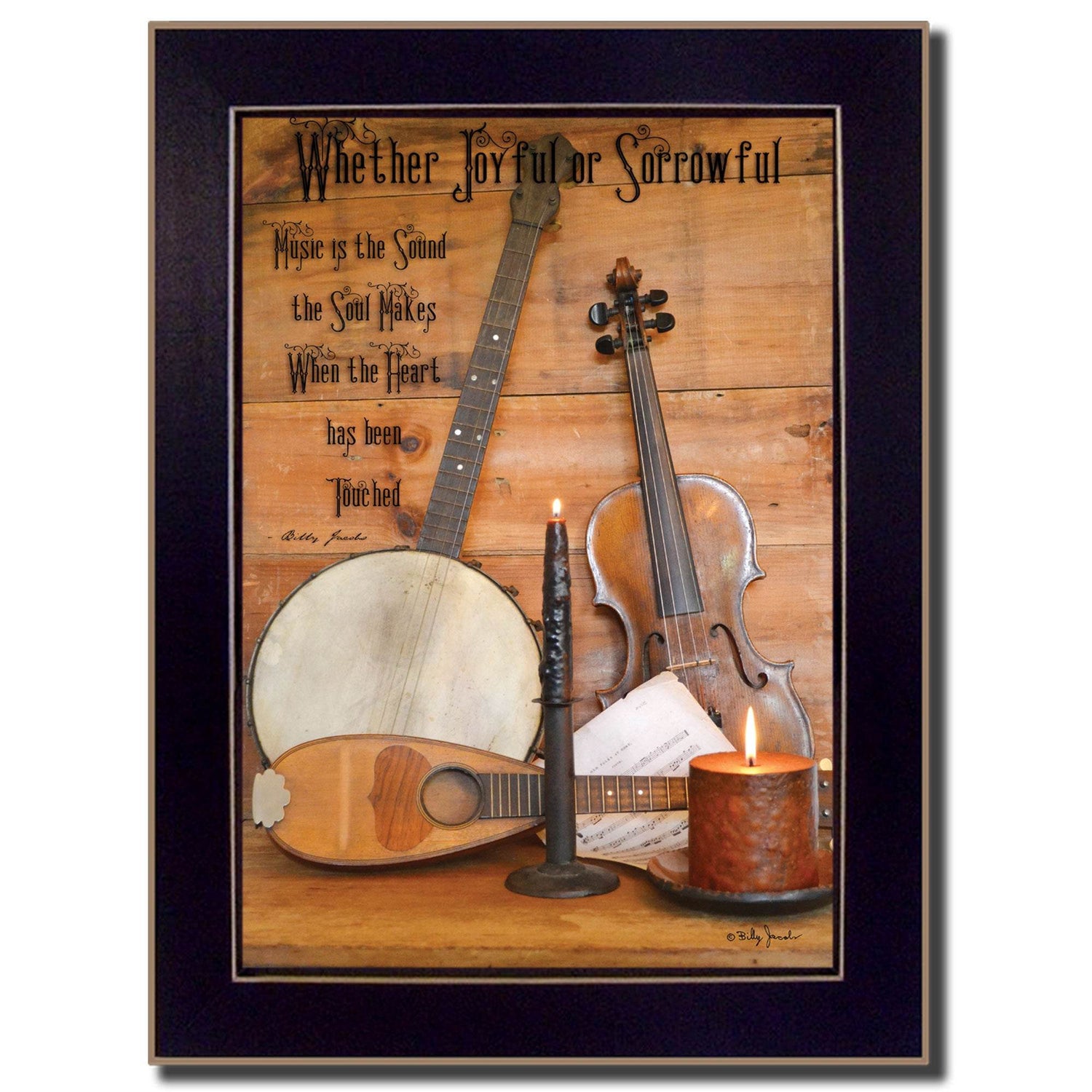 MLNshops Black Frame Music Print for Home Decor Default