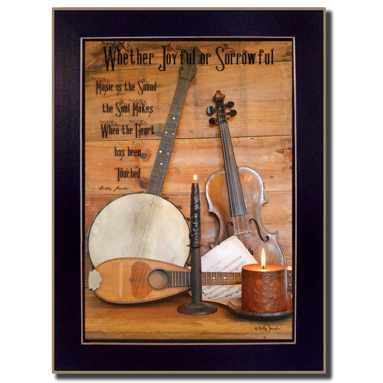 MLNshops Black Frame Music Print for Home Decor Default