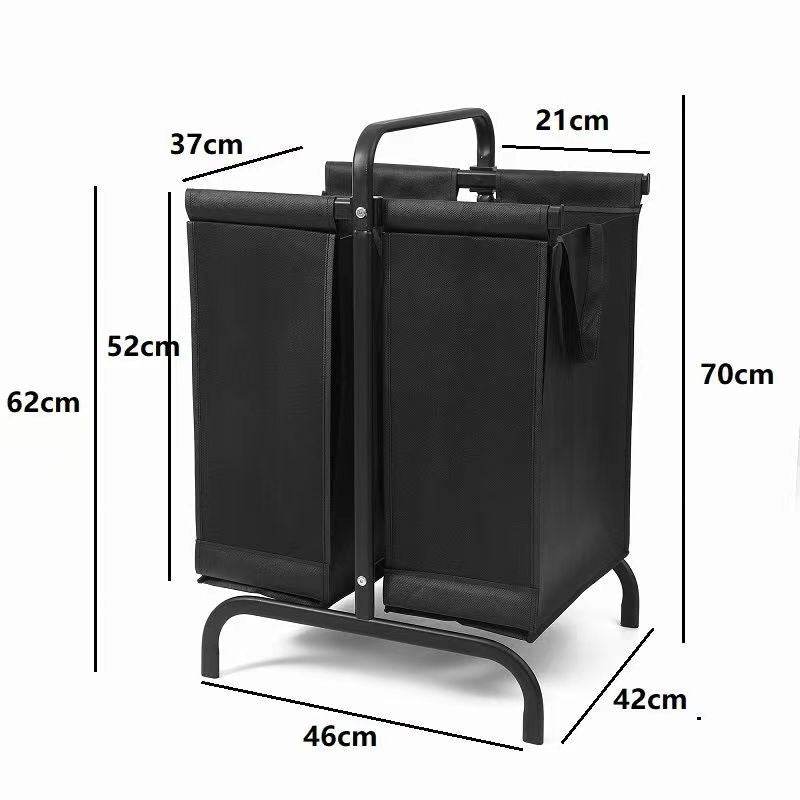 MLNshops Black Laundry Organizer with Dual Compartments
