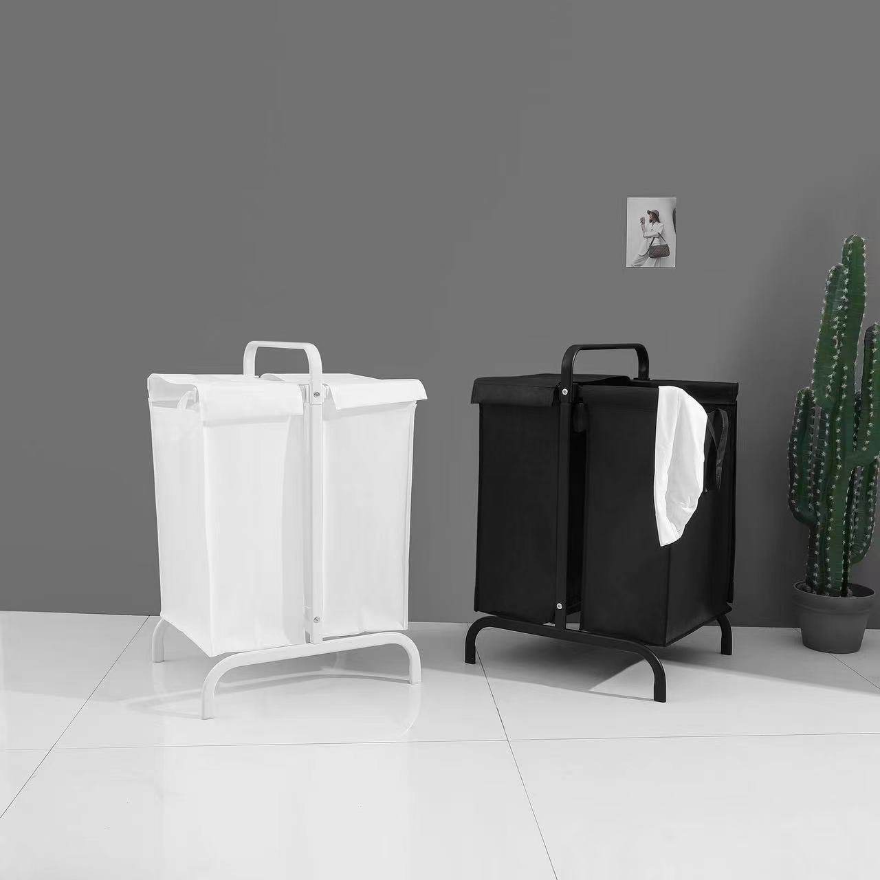 MLNshops Black Laundry Organizer with Dual Compartments