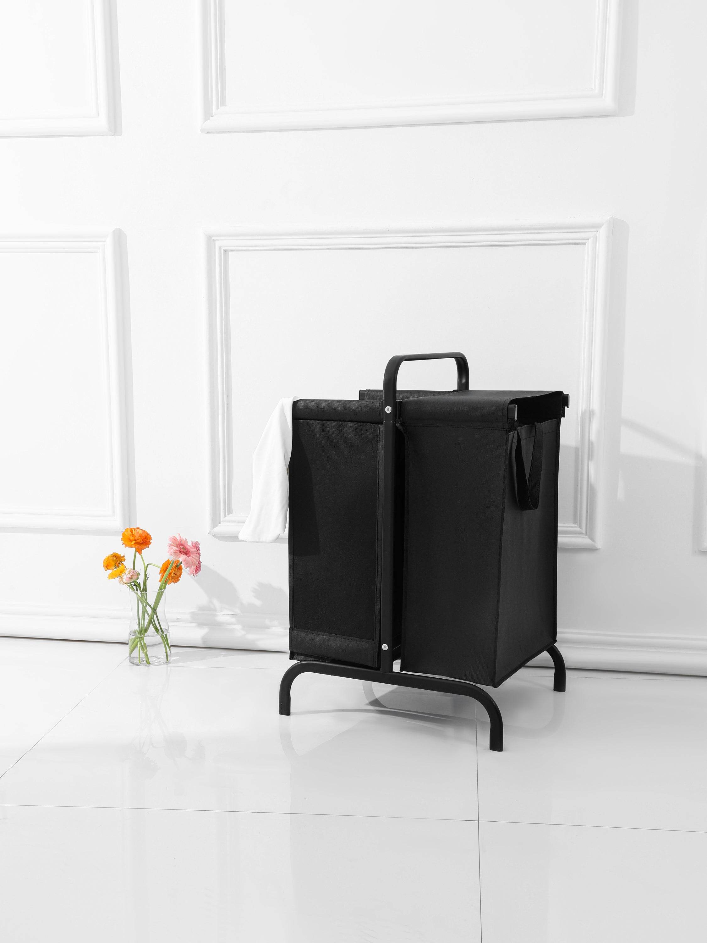 MLNshops Black Laundry Organizer with Dual Compartments