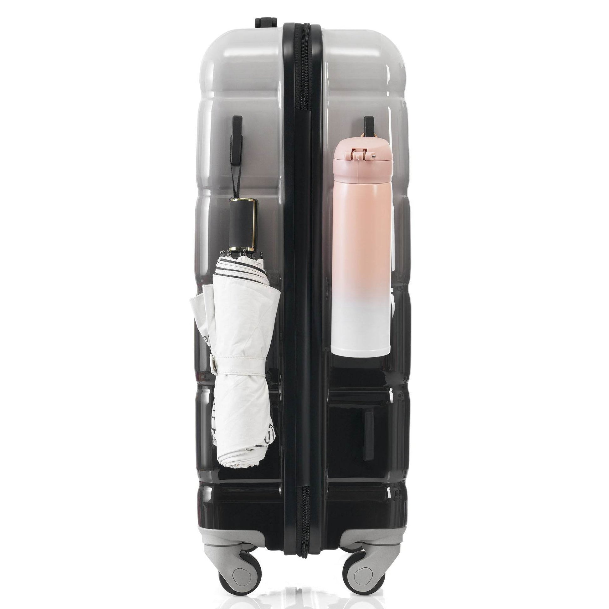 MLNshops Black Luggage Set with USB Port - 3 Piece Travel Suitcase Set - MLNshops