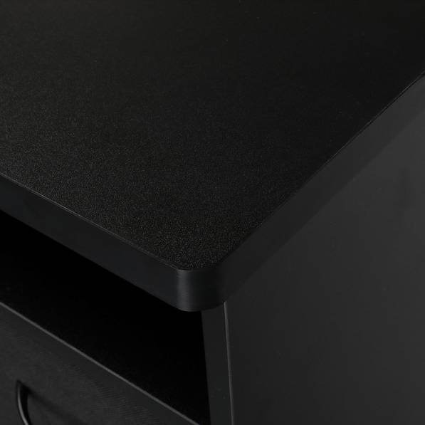 MLNshops Black Manicure Table with Fan for Nail Services
