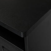 MLNshops Black Manicure Table with Fan for Nail Services