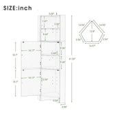 mlnshops Black MDF Bathroom Cabinet - Corner Storage Solution