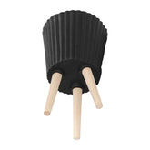 MLNshops Black Planter with Wood Legs - Modern Plant Stand