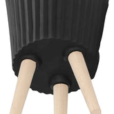 MLNshops Black Planter with Wood Legs - Modern Plant Stand