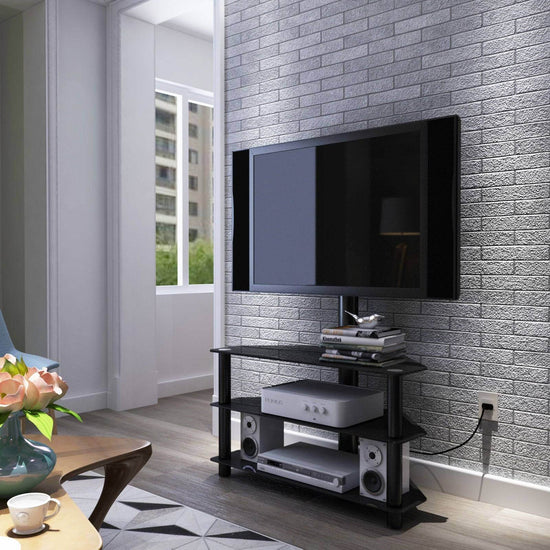 MLNshops Black TV Stand Adjustable for Modern Living Rooms Default Title