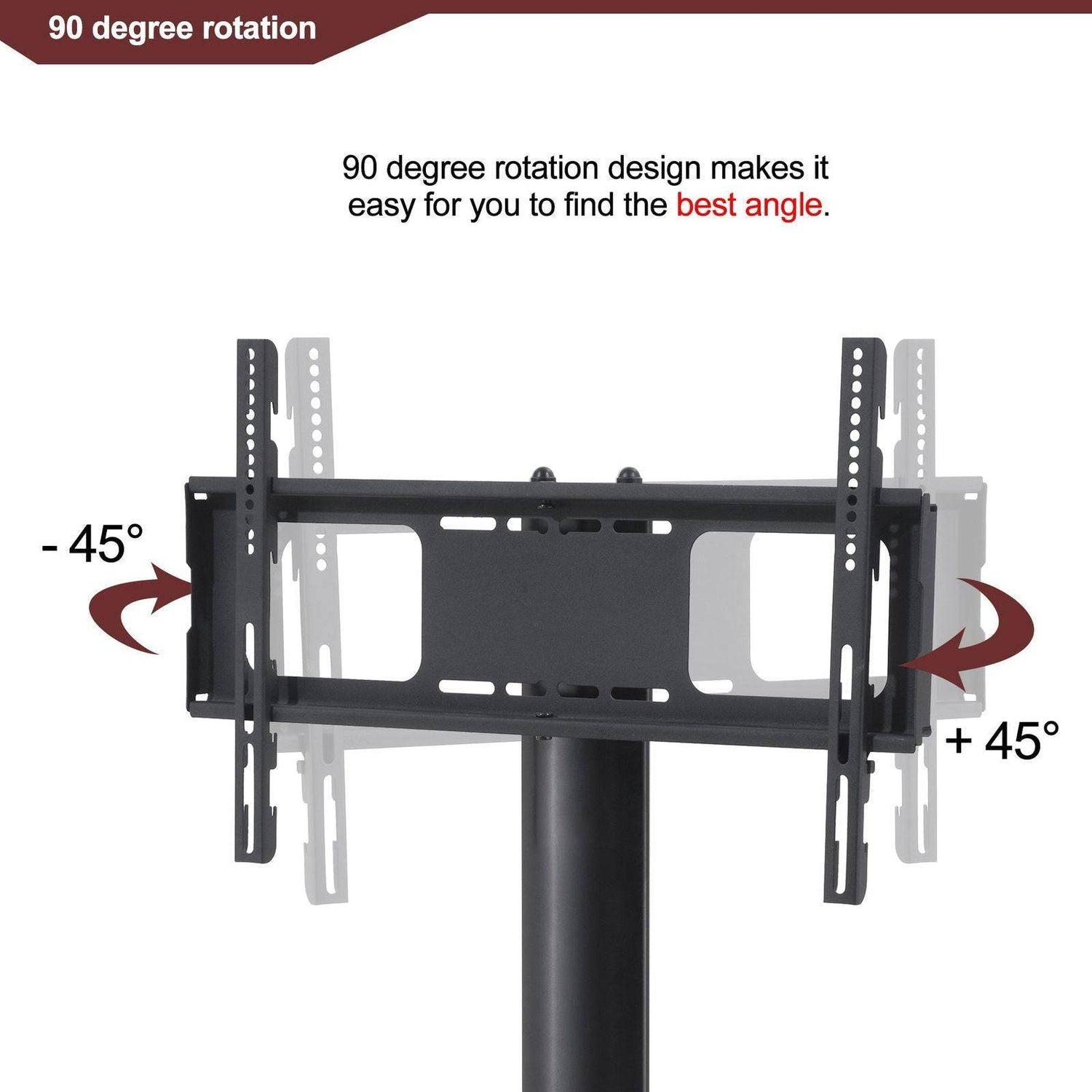 MLNshops Black TV Stand Adjustable for Modern Living Rooms