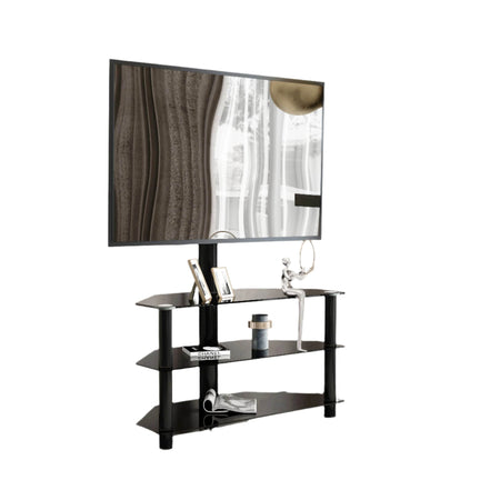 MLNshops Black TV Stand for Living Room with Shelves Default