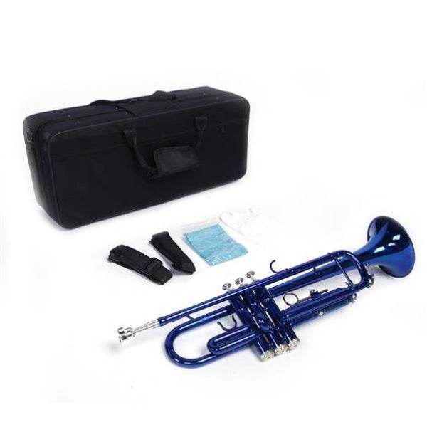 MLNshops Blue Brass B Flat Trumpet for Musicians