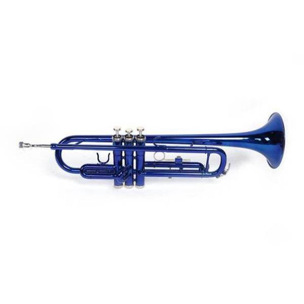 MLNshops Blue Brass B Flat Trumpet for Musicians