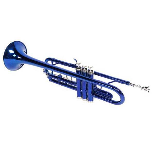 MLNshops Blue Brass B Flat Trumpet for Musicians