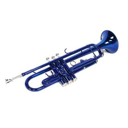 MLNshops Blue Brass B Flat Trumpet for Musicians