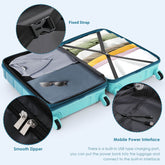 MLNshops Luggage Set with USB Port - Durable 3-Piece Travel Gear