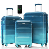 MLNshops Luggage Set with USB Port - Durable 3-Piece Travel Gear Default