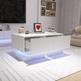 MLNshops Bluetooth Controlled Coffee Table with LED Lights
