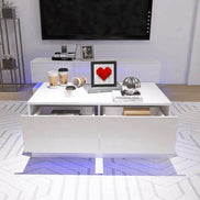 MLNshops Bluetooth Controlled Coffee Table with LED Lights