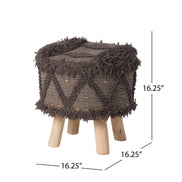 MLNshops Eucalyptus Wood Frame Ottoman Foot Stool