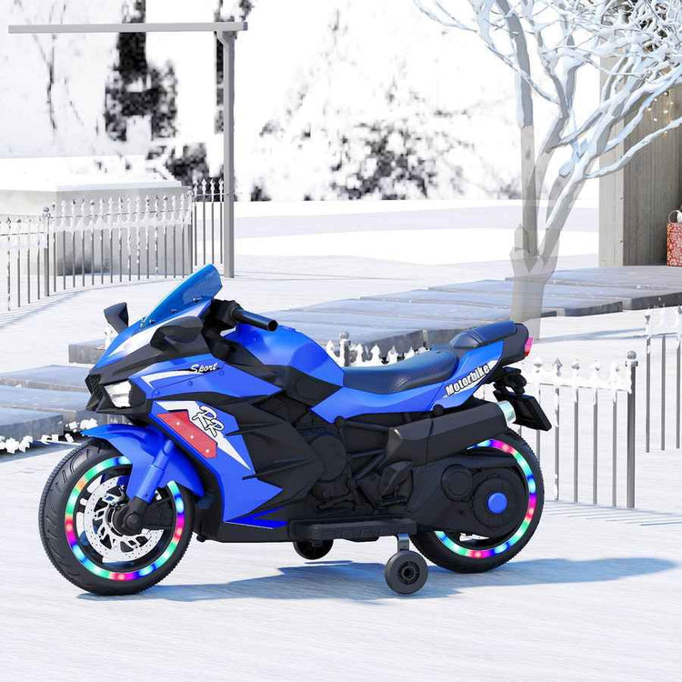 mlnshops 12V Electric Motorcycle for Kids with LED Wheels