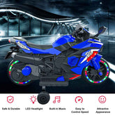 mlnshops 12V Electric Motorcycle for Kids with LED Wheels
