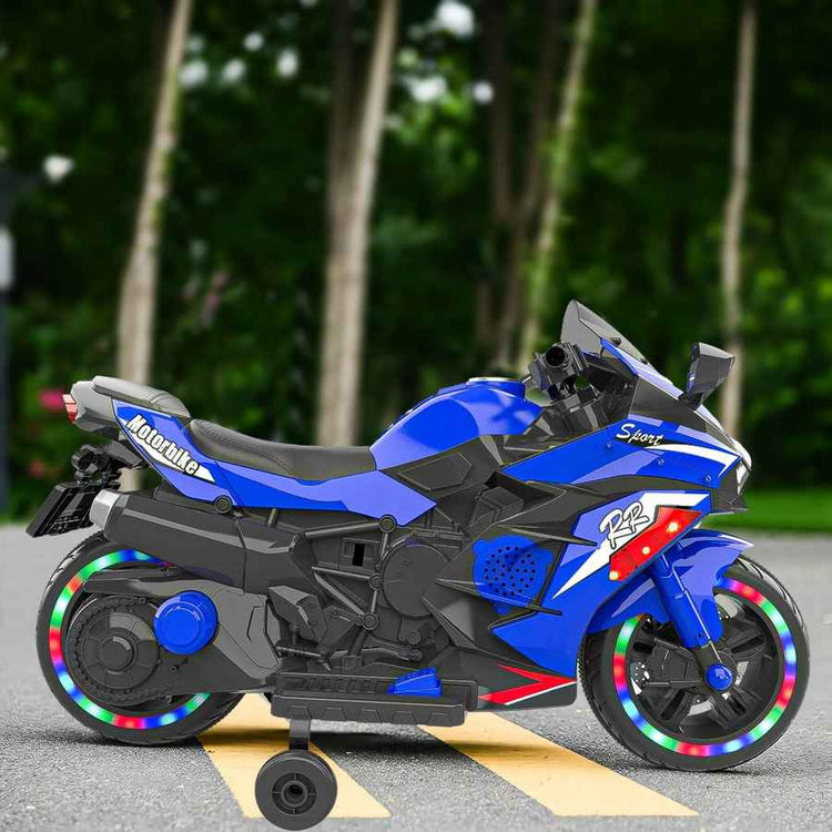 mlnshops 12V Electric Motorcycle for Kids with LED Wheels