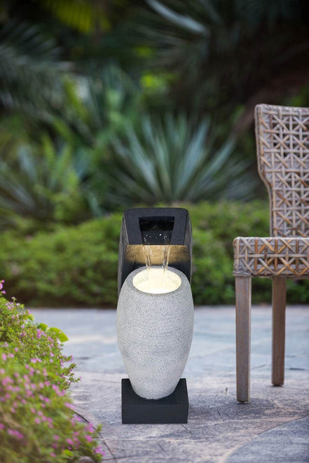 MLNshops Black and White Water Fountain for Home Decor