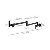 MLNshops Brass Wall Mount Pot Filler Faucet