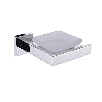 Bright Polishing Soap Dish Rust-Proof 304 Stainless Steel Square Soap Holder MLNshops]