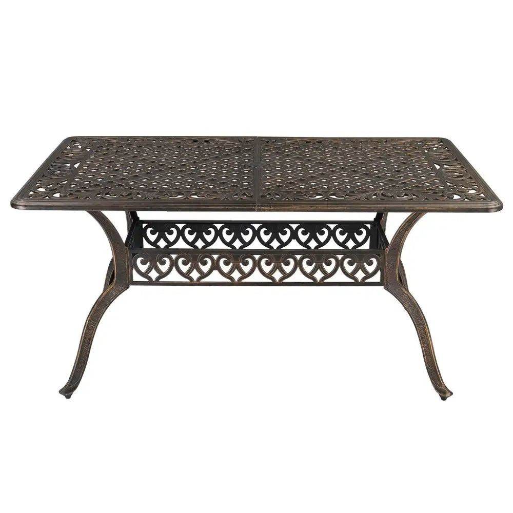 MLNshops Bronze Garden Table Outdoor - Cast Aluminum Design