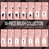 MLNshops Premium Makeup Brush Set for Flawless Beauty