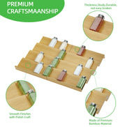 mlnshops Bamboo Spice Rack Organizer Drawer Set