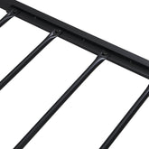 Queen Size Metal Platform Bed Frame with Wooden Headboard and Footboard with USB LINER, No Box Spring Needed, Large Under Bed Storage