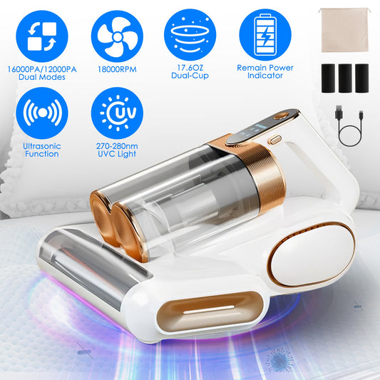 Cordless Mattress Vacuum Cleaner with 16KPA Suction