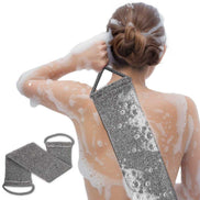 Premium Bamboo Fiber Exfoliating Body Scrubber Towel – Deep Clean & Gentle Exfoliation for Smooth Skin-Grey Default Title
