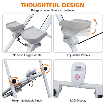 Stair Stepper Folding Vertical Cardio Exercise Climber Stair-Master for Exercise at Home Full Body Workout Machine with Handlebar