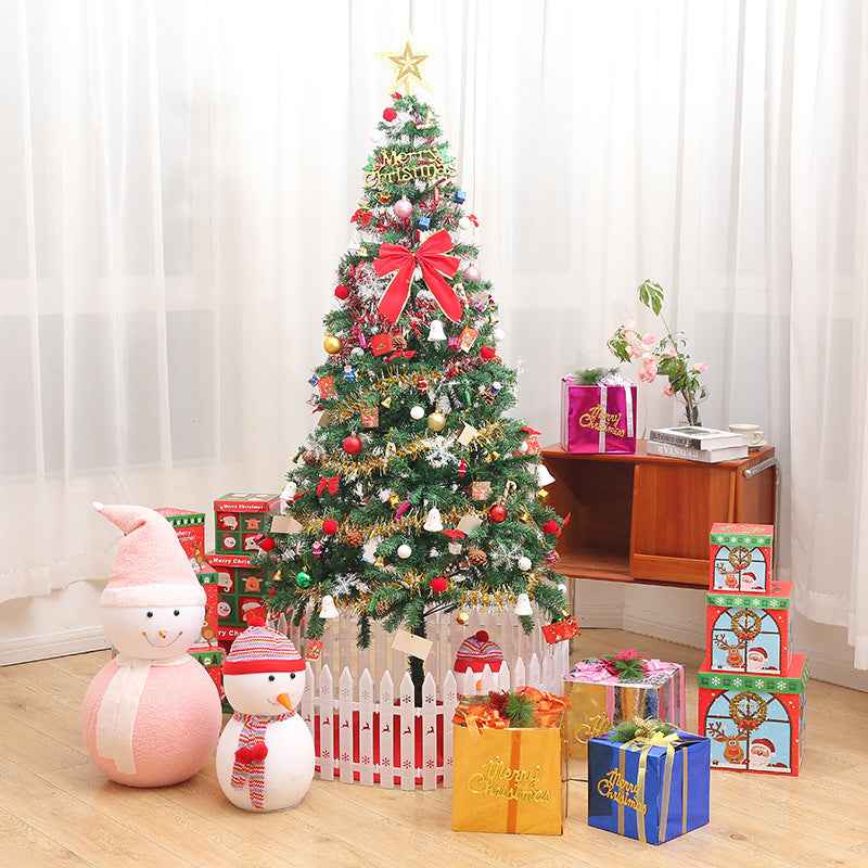 6 ft Christmas tree with ornaments, lights and gifts