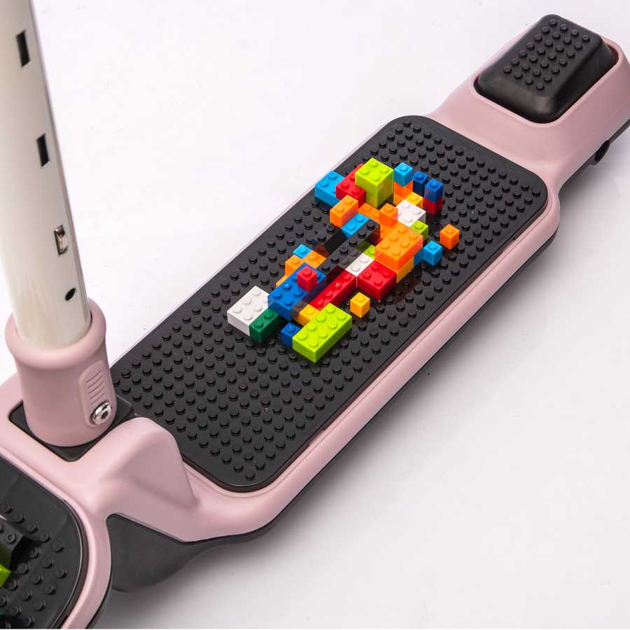 Pink scooter wheel with black and pink design for kids