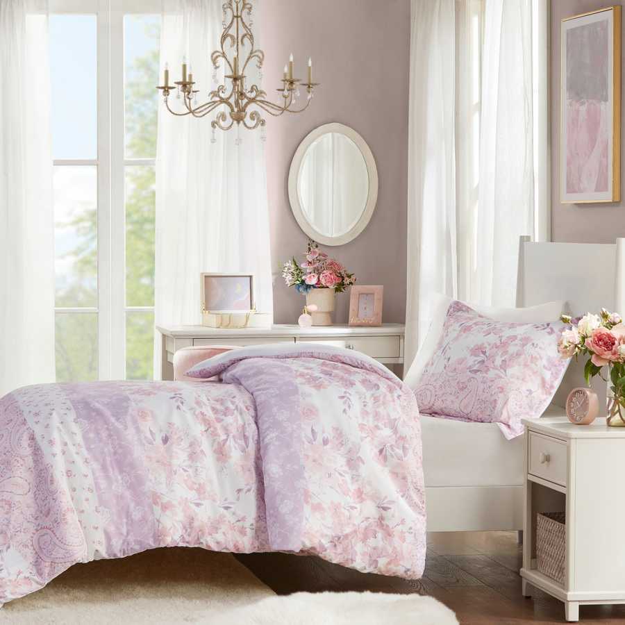 Twin XL floral duvet cover set