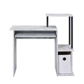 Desk with Storage Shelves and Keyboard Tray