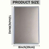 Rectangular metal product with dimensions labeled on a white background