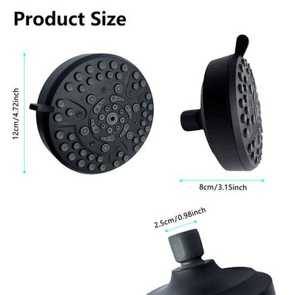 MLNshops 10 spray mode showerhead - Matte Black Anti-Clog